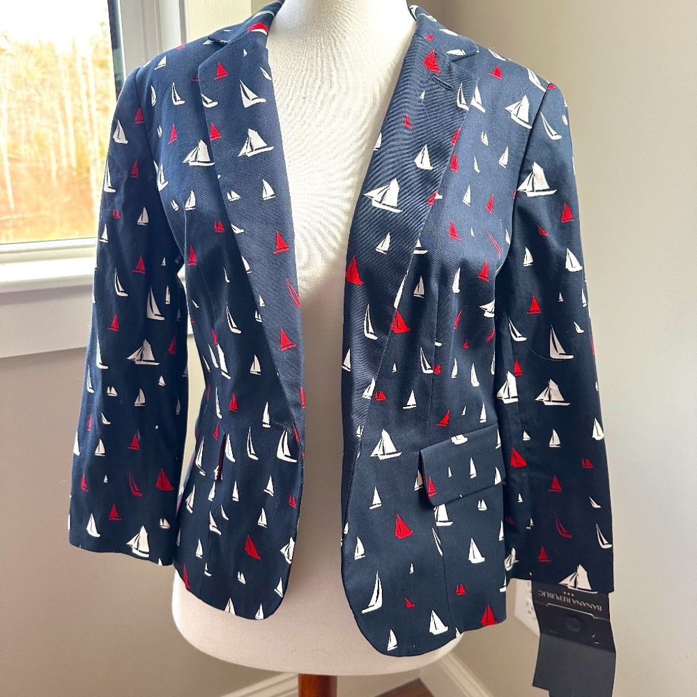 Banana Republic Nautical Blazer - NWT! Size 4